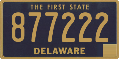 DE license plate 877222