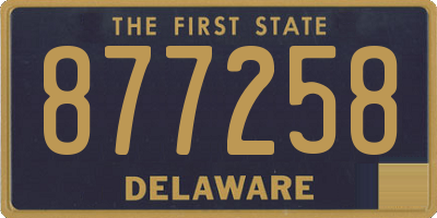 DE license plate 877258
