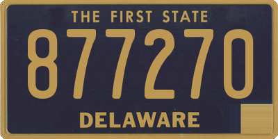 DE license plate 877270