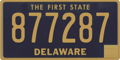 DE license plate 877287