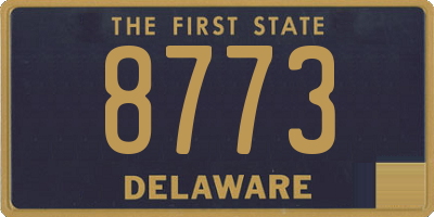 DE license plate 8773