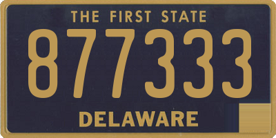 DE license plate 877333