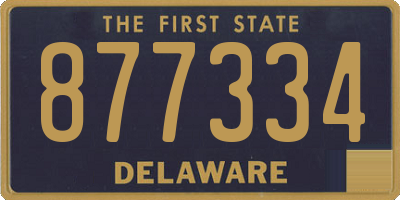 DE license plate 877334