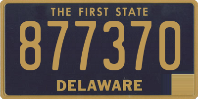 DE license plate 877370