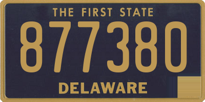 DE license plate 877380