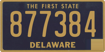 DE license plate 877384