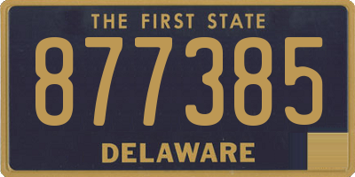 DE license plate 877385