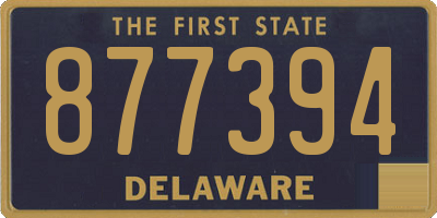 DE license plate 877394