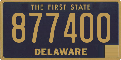 DE license plate 877400