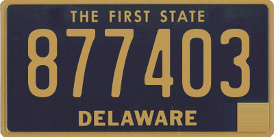 DE license plate 877403