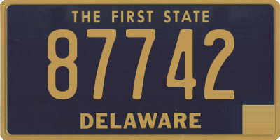 DE license plate 87742