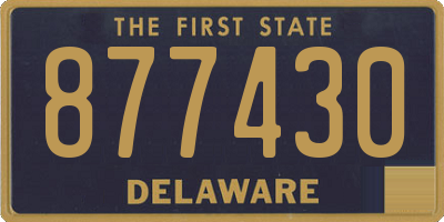 DE license plate 877430
