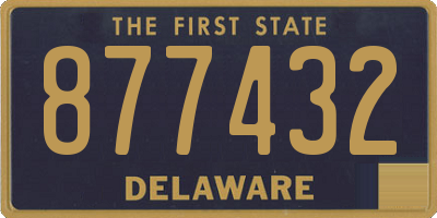 DE license plate 877432