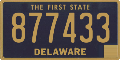 DE license plate 877433