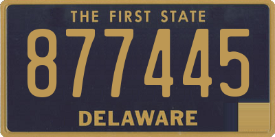 DE license plate 877445