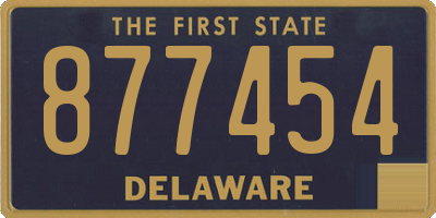 DE license plate 877454