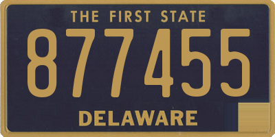 DE license plate 877455