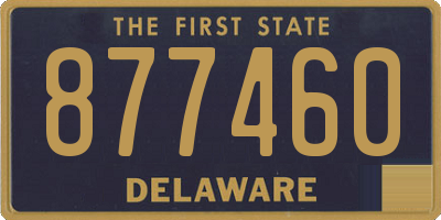 DE license plate 877460