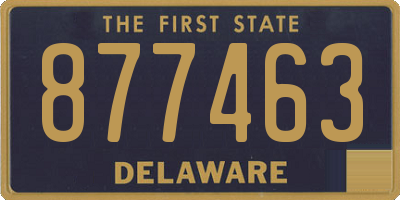 DE license plate 877463
