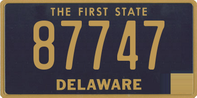 DE license plate 87747
