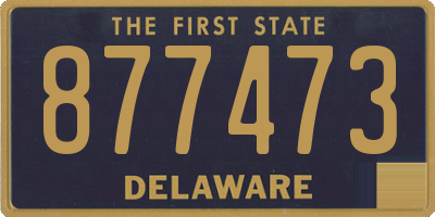 DE license plate 877473
