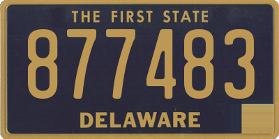 DE license plate 877483