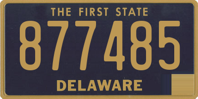 DE license plate 877485