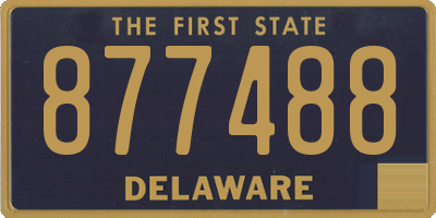 DE license plate 877488