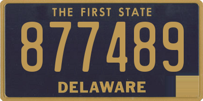 DE license plate 877489