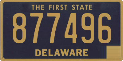 DE license plate 877496