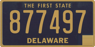 DE license plate 877497