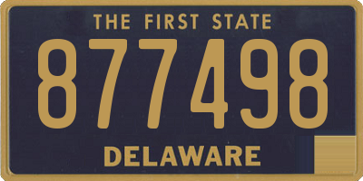 DE license plate 877498