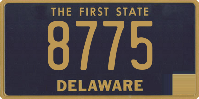 DE license plate 8775
