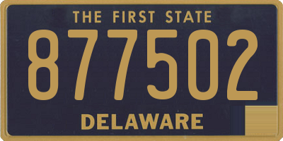 DE license plate 877502