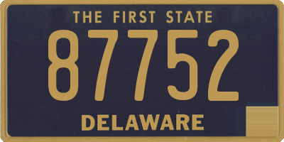 DE license plate 87752