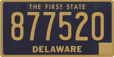 DE license plate 877520