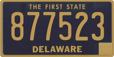DE license plate 877523
