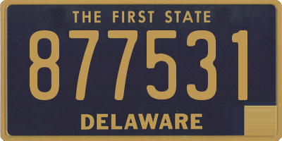 DE license plate 877531