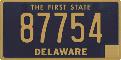 DE license plate 87754
