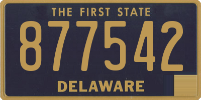DE license plate 877542