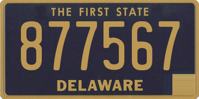 DE license plate 877567