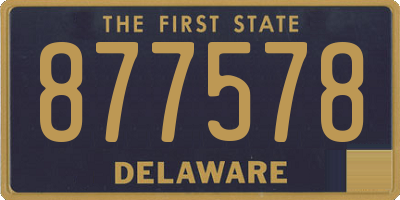 DE license plate 877578