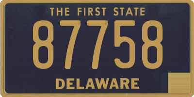 DE license plate 87758