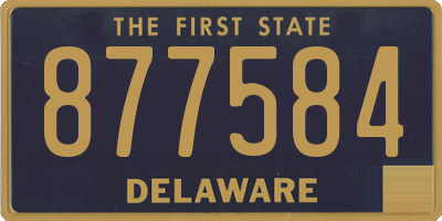 DE license plate 877584