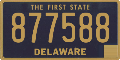 DE license plate 877588
