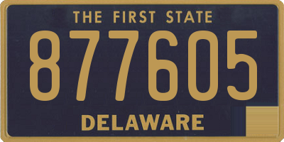 DE license plate 877605