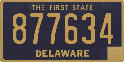 DE license plate 877634