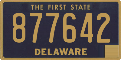 DE license plate 877642