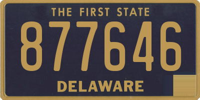 DE license plate 877646
