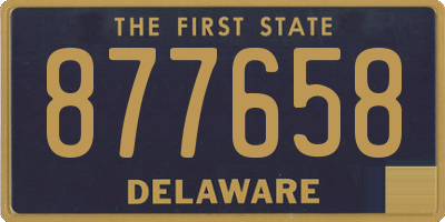 DE license plate 877658
